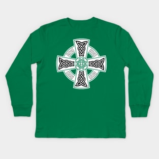 Celtic High Cross Decorative Knotwork 6 Kids Long Sleeve T-Shirt